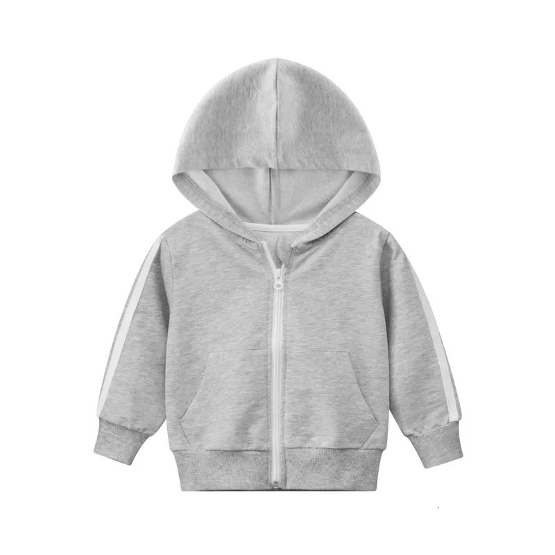 2025 Spring Autumn Zipper Jackets for Boys Childrens Hooded Coat Kids Clothes Cardigan Girls Stripe Long Sleeve Hoodie Tops 250219