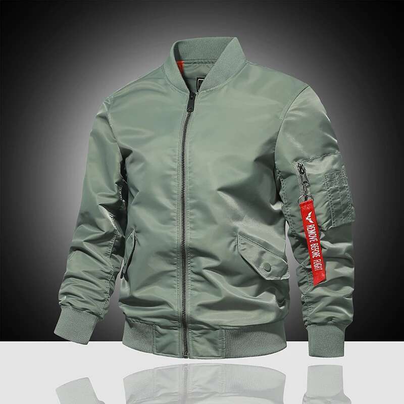 Air Force Pilot Jacket MA1 Men's, Solid Color, Baseball Jacket, Casual, Multi functional, Great Work, Cycling, Spring and Autumn New Product Seri