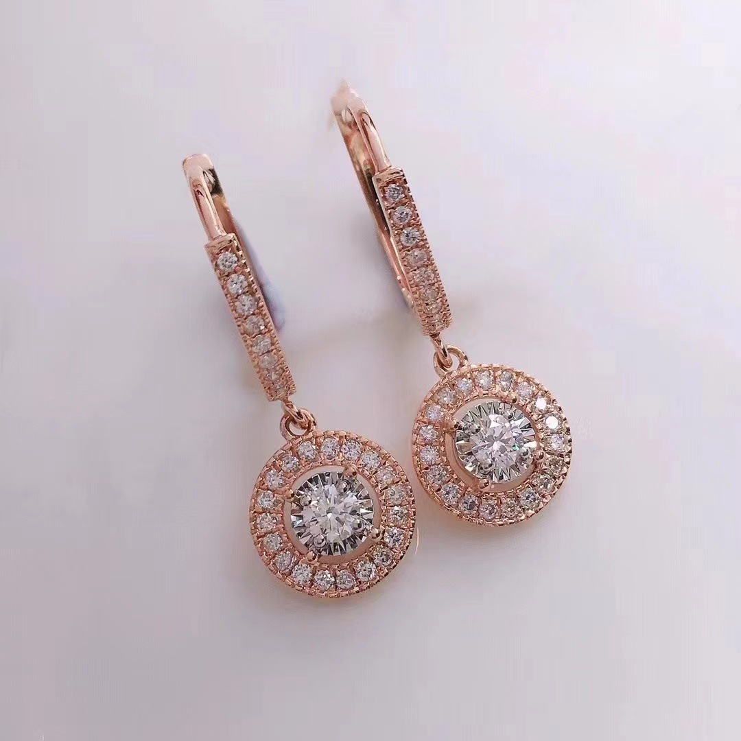 2025 Ins Sparkling Handmade Dangle Earrings Luxury Jewelry 925 Sterling Silver Round Cut Lab Moissanite Diamond Party Women Weedding Water Drop Earrin