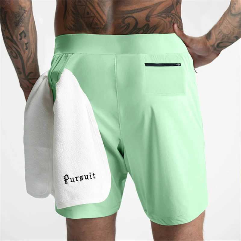 Summer New Gym Men Shorts Jogging Exercise Shorts Mens Sports Fitness Quick Dry Training Zipper Pockets Running Shorts X250220