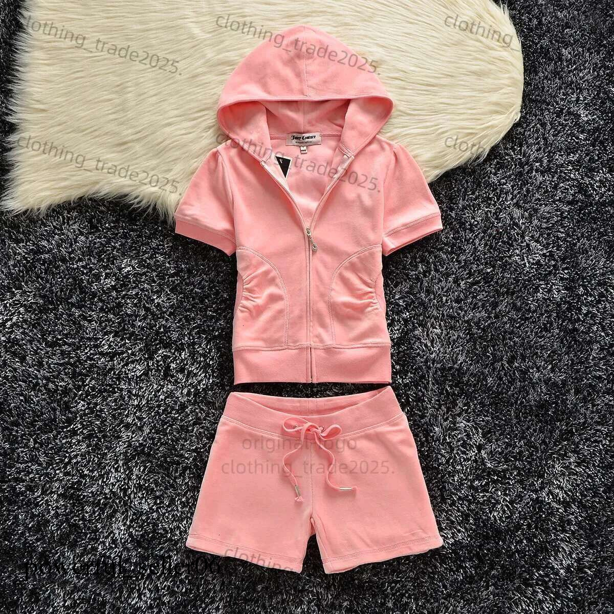 Juicy Tracksuit Shirt Fashion Women Designer Two Piece Sets Shorts Tracksuit Summer Brand Suit Tracksuits Couture Shirts Track Short Juicy Couture Shirt c2e