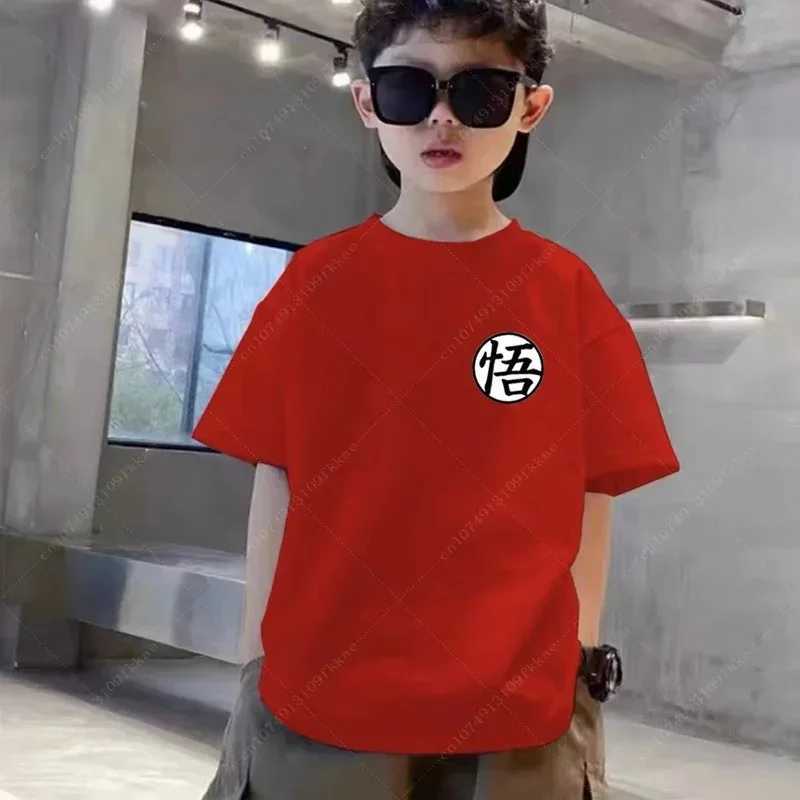 T-shirts Workout Boys Gym T-Shirt Goku Print Short Sleeves T-Shirt Summer Casual Tee Streetwear Kid O-neck Children Cotton Clothing Tops H250220