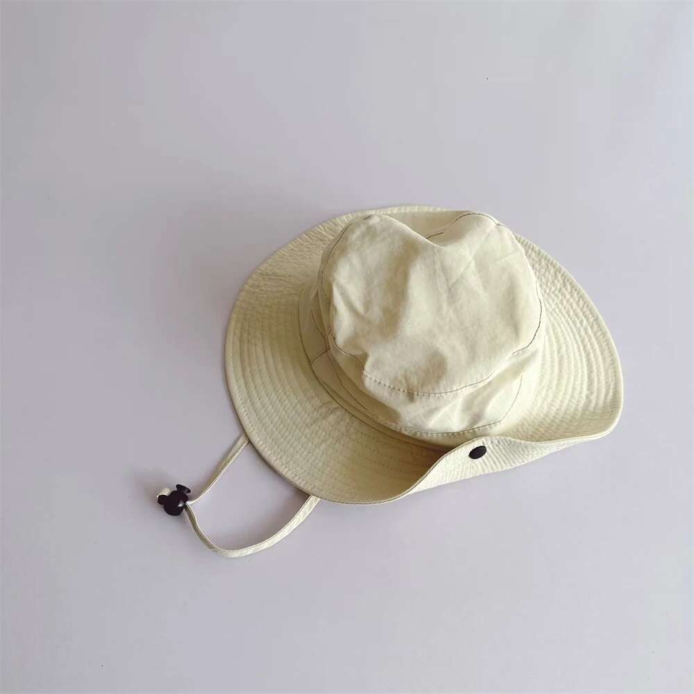 Ddmyshoesvip New Children Bucket Hats Summer Solid Color Sunhat Kids Fishing Hat Sunshade Visor Boys Girls Outdoor Fashion Beach Cap For