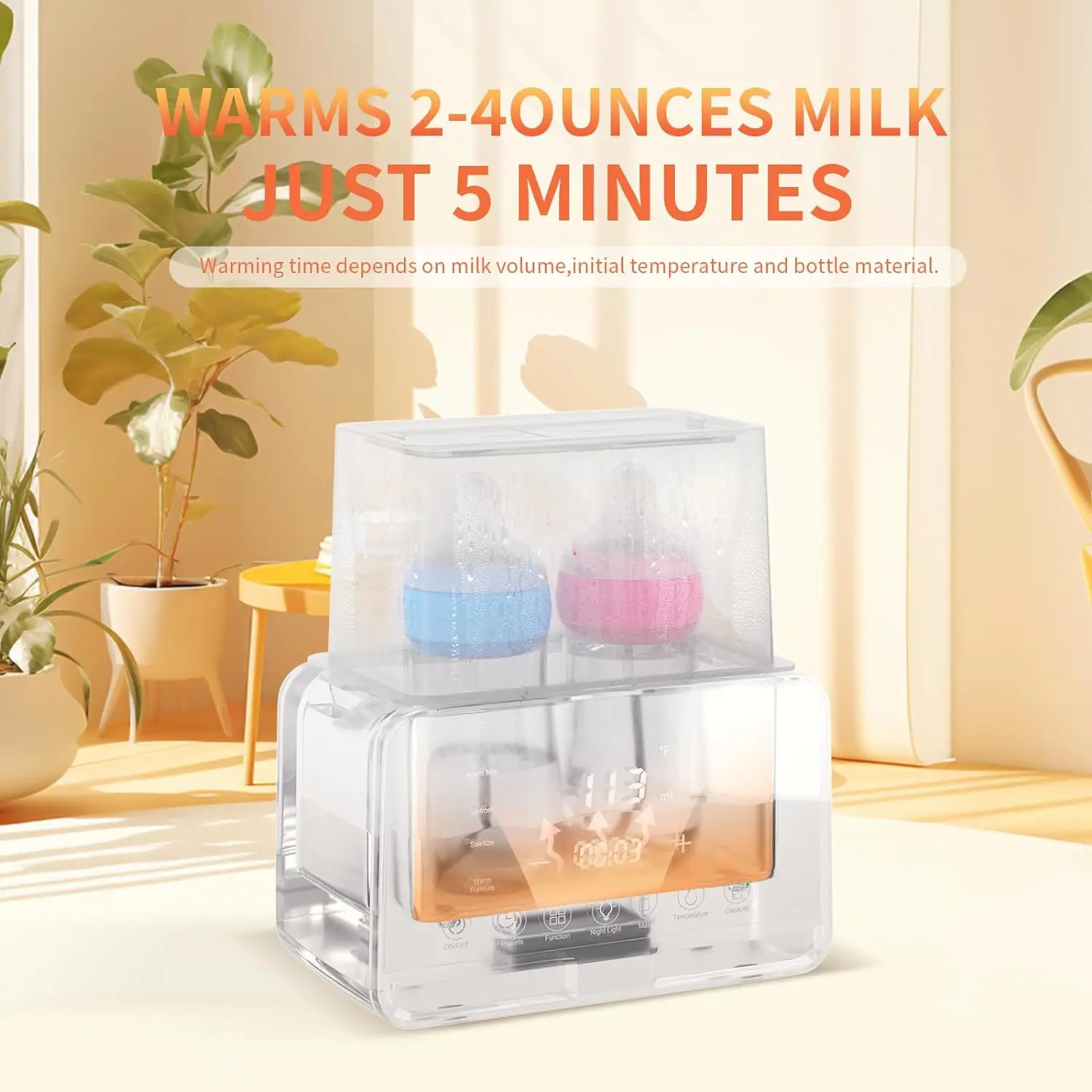 Baby Feeding Bottle Warmer Sterilizer Sanitizer for Bottles Eletric Steamer LED Touch Screen 250117