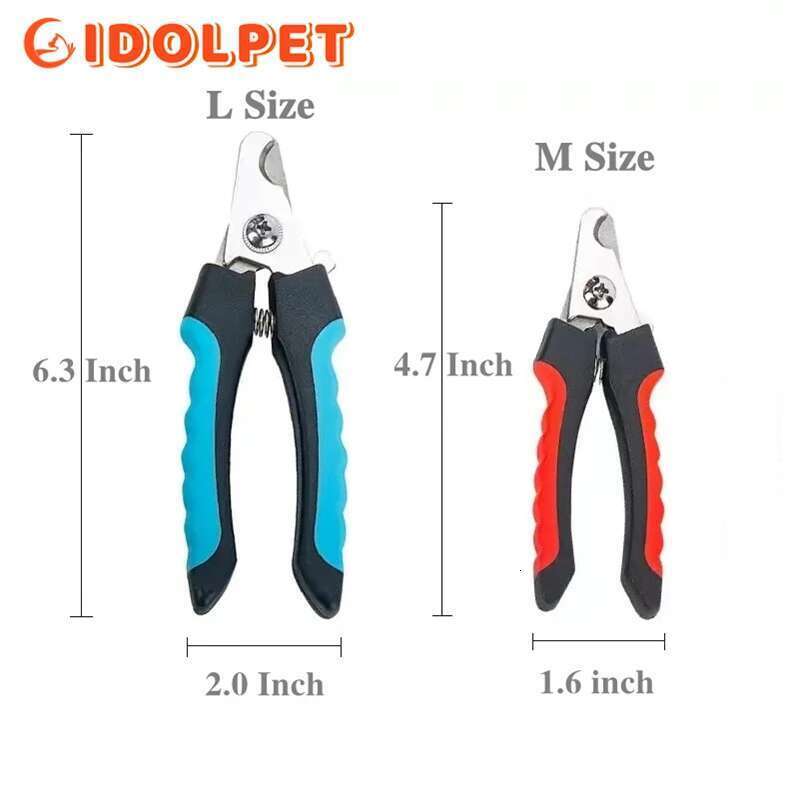Professional Stainless Steel Pet Nail Clipper with Safety Guard for Cat and Dog Claw Grooming Adjustable size Supplies