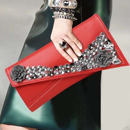 Fashion Dia Leather Handbag Women Clutch 2024 New Ladies Dress Banquet Female Casual Chain Shoulder Bags Digging Bag