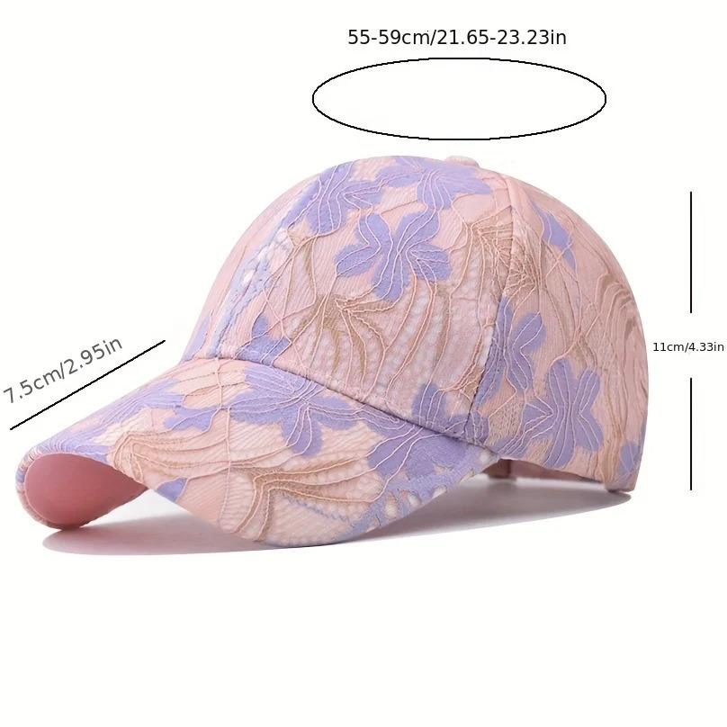 Vintage Letter Embroidered Baseball Cap Monochrome Adjustable Peaked Hat Spring Summer Stylish Sunshade Cap For Women Men 250214