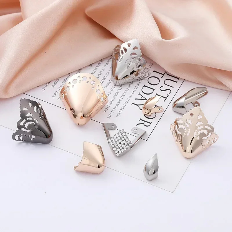 Women High Heel Metal Toe Cap Wear and Tear Concealer Antikicking Leather Shoes Point Protector Flat Shoe Tips Accessorices 250219