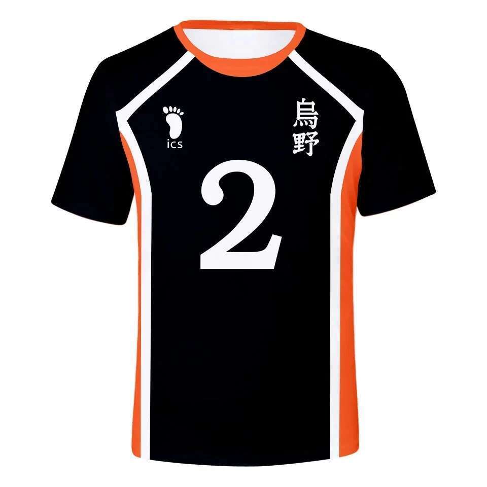 Haikyuu Summer Short Sleeve T-shirt for Men and Women, 3D Printing, Volleyball Team Uniform, Training Clothing, Casual T-shirt