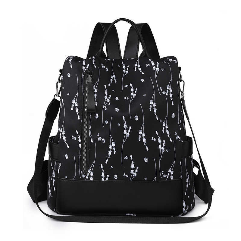 Backpack womens high end feeling large capacity casual Oxford cloth lightweight backpack commuting backpack womens bag