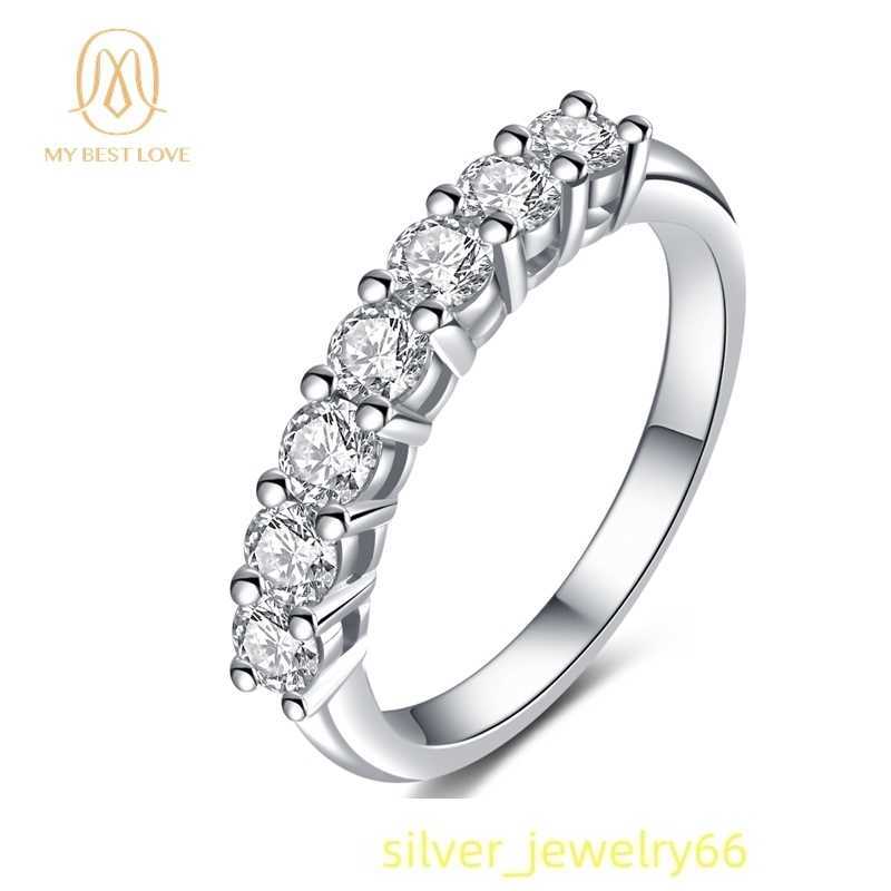 Wholesale Pure 18K 14K Gold Plated Moissanite Diamonds Wedding Ring Romantic Gift Engagement Finger Ring