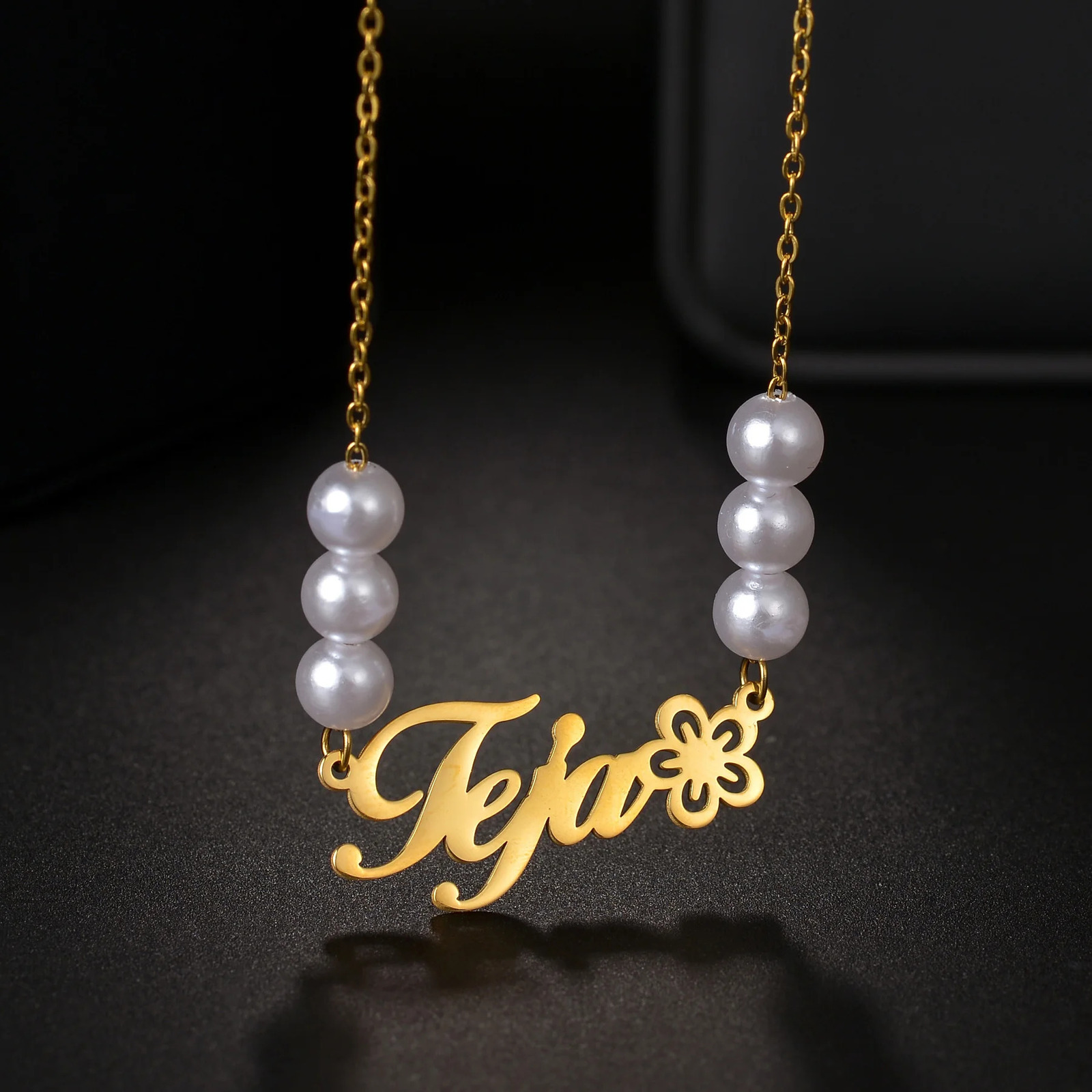 Custom Name Necklace Beaded Chain for Men Women Pendant Stianless Steel Personalized Lip Bead Snake Chrismas Jewelry Gift 250214