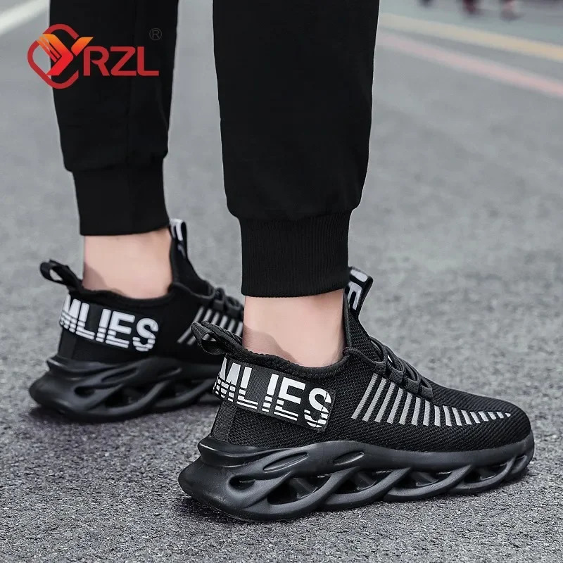 YRZL Men Shoes Comfortable Sneakers Womoen Breathable Couple Running Mesh Tenis Sport Size 3646 Waling 250219