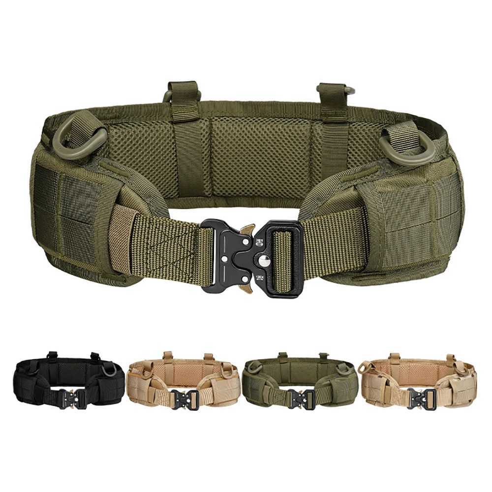Tactical Padded Belt Airsoft CS Combat Molle Airsoft Belts Tactical Vest Duty Paintball Waist Belt War Game Hunting AccessoriesXJ250219