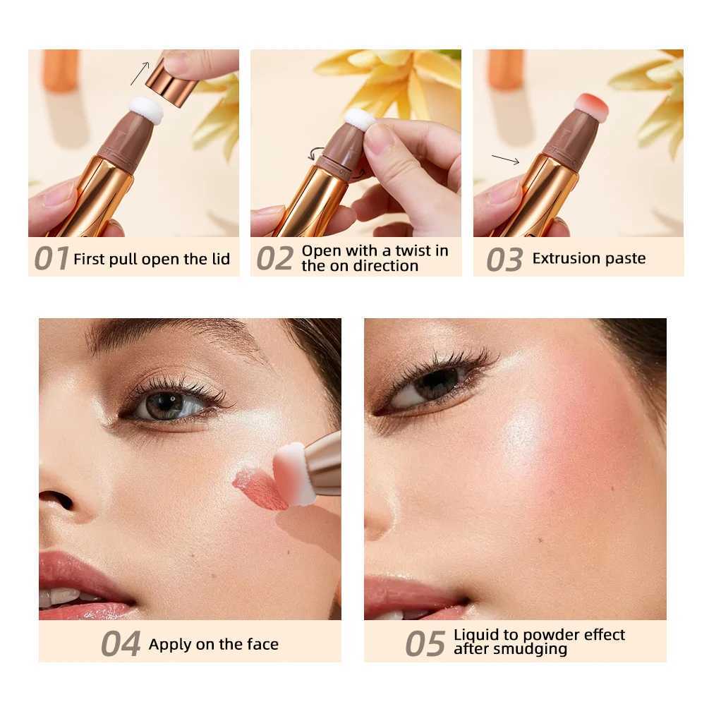 Face Liquid Ber Peach B Makeup Long-lasting Matte Natural Cheek Contour B Brightens Pink Cheek Cosmetics For WomenW250220