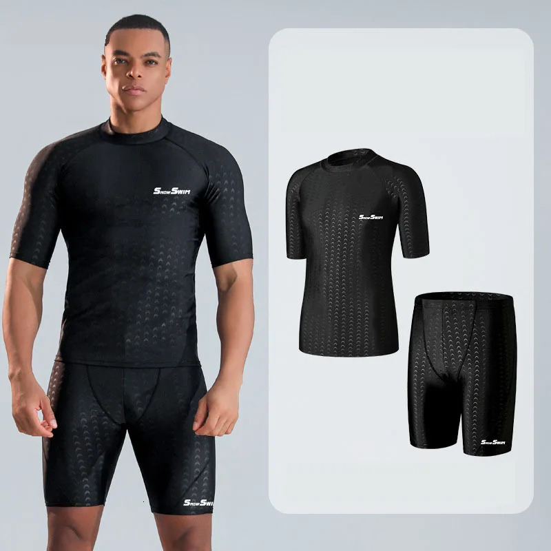 High quality mens swimsuit shorts onefifth quick drying loose enlarged size swimming kit anti awkward 250220