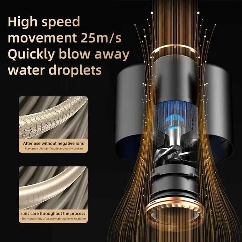 New 3Th Gear Professional Hair Dryer Negative Ionic Blow Dryer Hot Cold Wind Air Brush Hair Dryer Salon Tool W250220