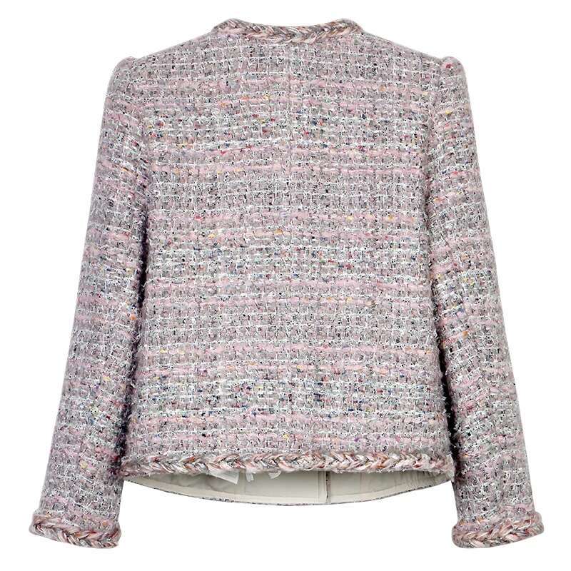 2025 New Dopamine Strolg Wer Sea Colorful And Fun Vibrant Butterfly Yarn Fashionable Temperament Tweed Jacket