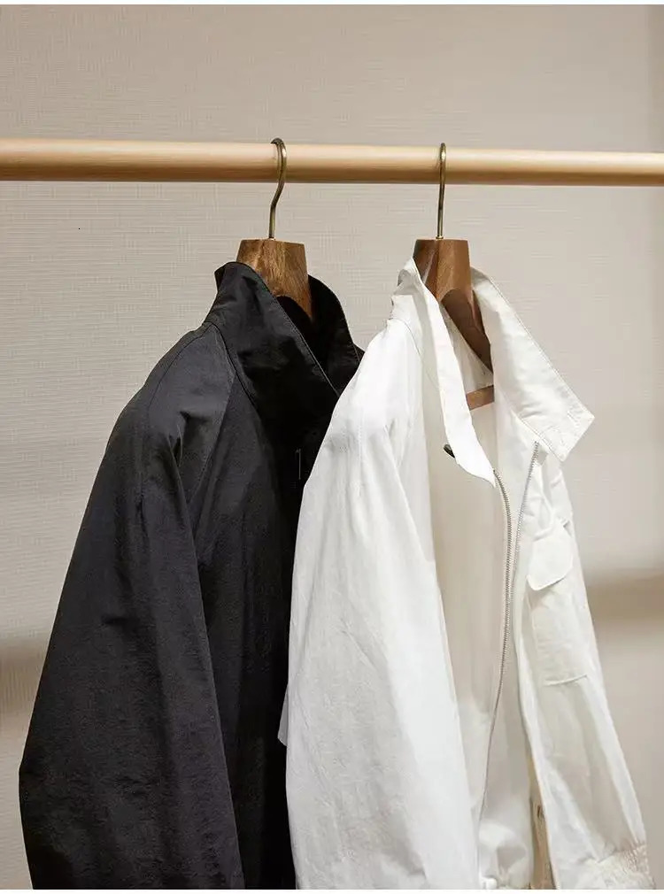 Spring thin mens simple casual stand up collar jacket 250218