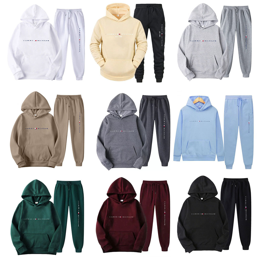 Designer Mens Tracksuit Multiple Colors Hoodie Letter Printed Hooded Sweatshirt Casual Sweatpants Sportswear Two Pieces Set