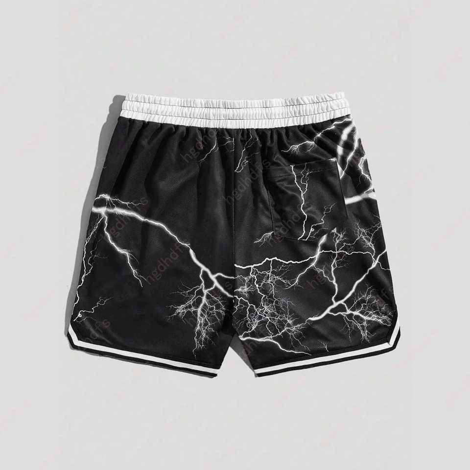 2024 Street Life Mens Drawstring Waist Graphic Striped Shorts For Absorb Sweat Outdoors Exercise Fashion Adult Kid Shorts X250220