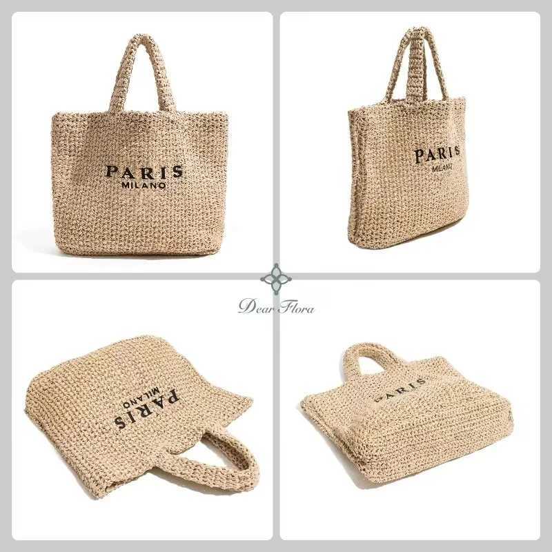 Straw Tote Bag for Women - Large Capacity, Handmade Knitting, hot Summer Travel Beach Shoulder Bag, Casual Simple Portable Handbag