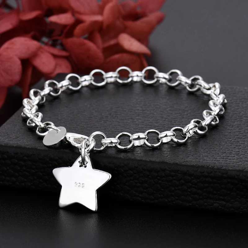 Hot Fashion designer 925 Sterling Silver charm Star Bracelets for Women luxury Party Wedding Jewelry Accories Holiday GiftsXJ250219