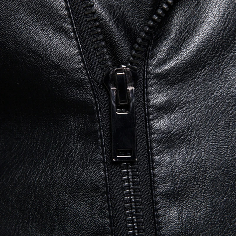TRAF Fashion Four Seasons Leather Men Spring Korean Version Slim Comfortable Lapel Leisure Youth Jacket 250210