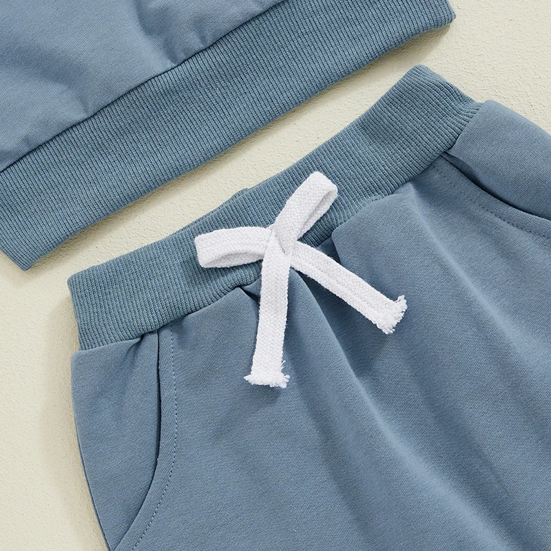 -06-29 Lioraitiin Baby Boy Girl Fall Outfits Striped Long Sleeve Sweatshirt Elastic Waist Pants with Pockets 2 Piece Set 250219