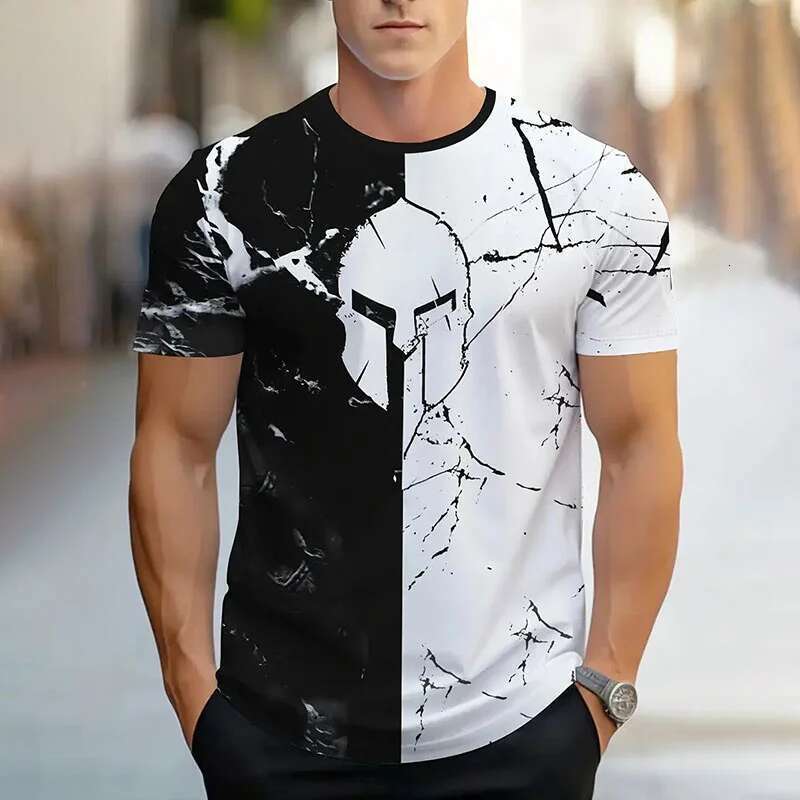 Men's Short Sleeve Round Neck T-Shirt, 3D Printed Clothing, with Mathematical Formula Pattern, Casual, for Summer