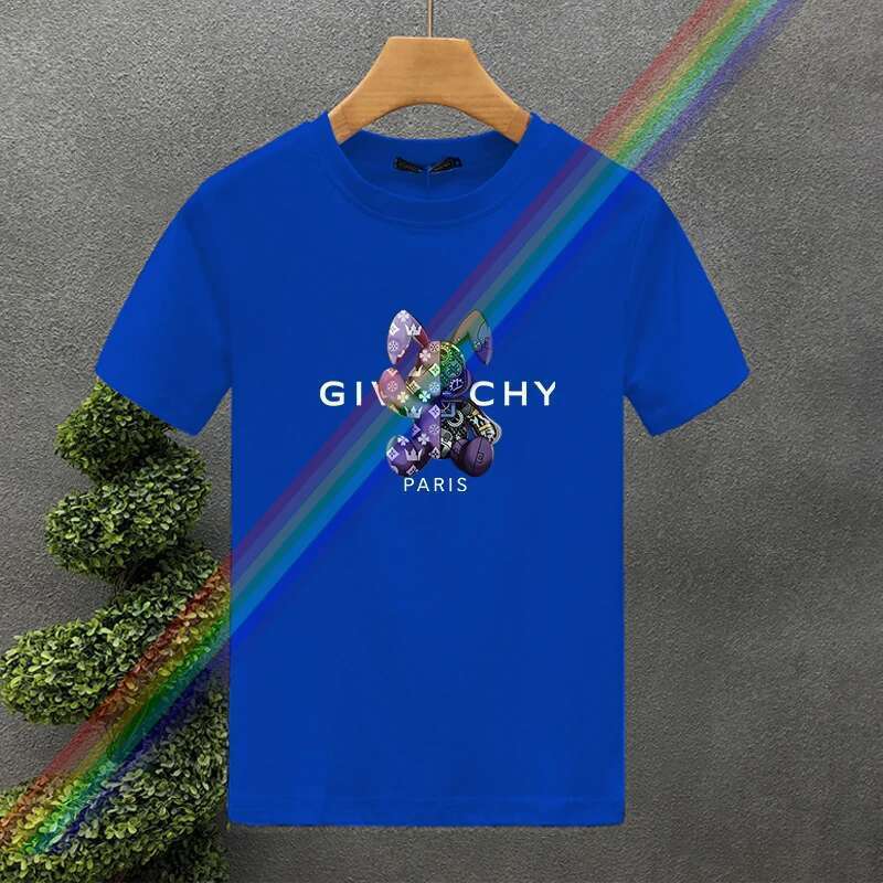 Men's Short Sleeve Round Neck T-Shirt, Luxury Brand Clothing, High Quality, Paris Rabbit Print, Harajuku, 100% Cotton, Y2k