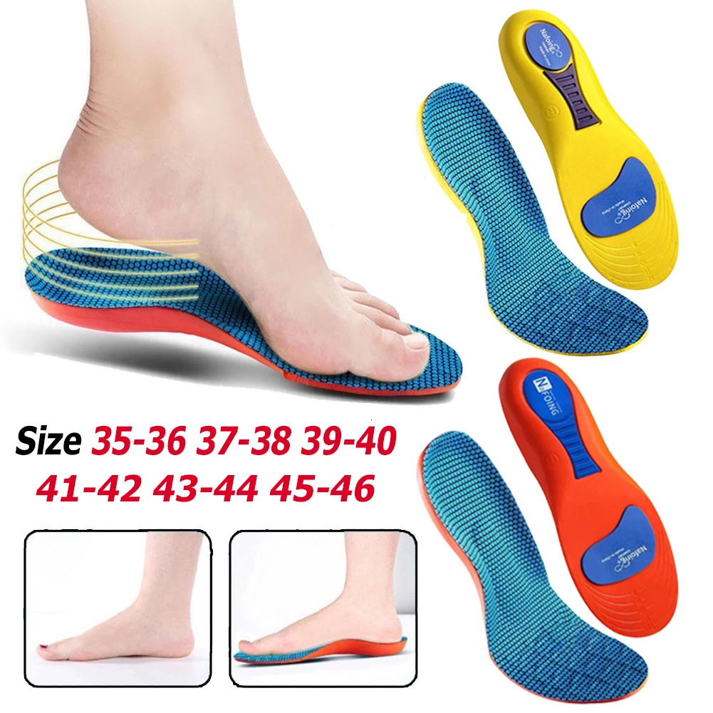 1 Pair Norelie Insoles Shock Absorption Plantar Fasciitis Ortic Insole Anti Odor Boot Work Shoe for Runners Athletes 250219
