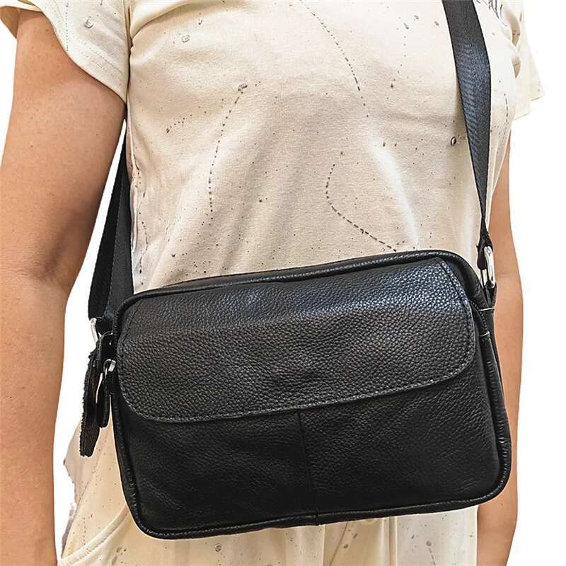 Shoulder Bags Womans Flap For Women Lady Square Genuine Leather Handbag Ladies Crossbody Female Messenger Bag