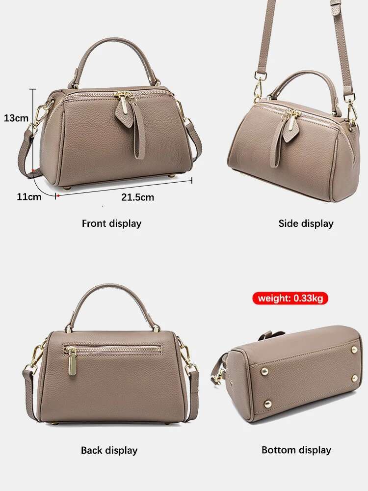 Designer bag handbag women's shoulder cross leather retro Boston large capacity 2025 new fashion daily leisure