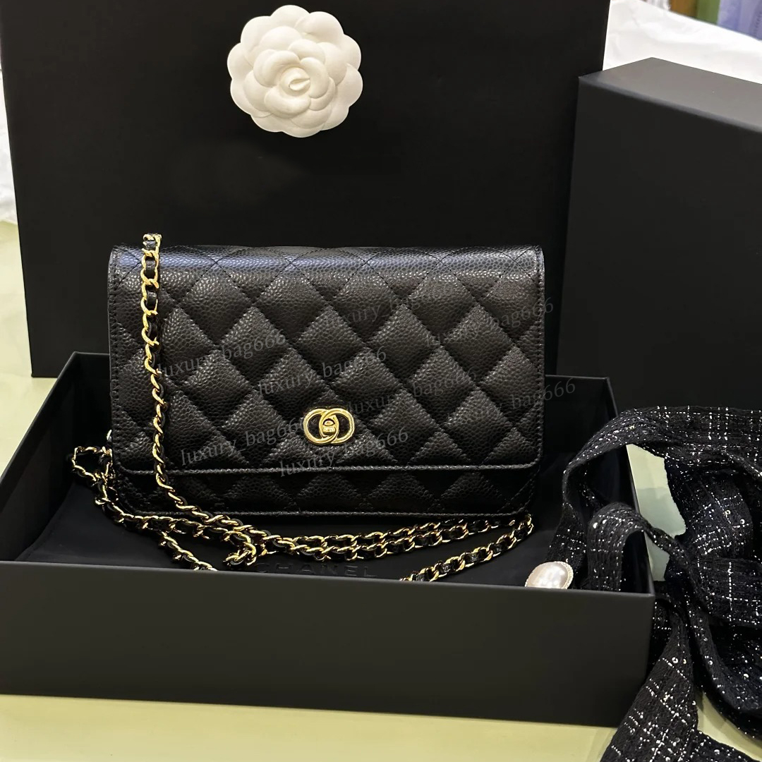 Designer Handbag Shoulder Chain Bag Clutch Flap Totes Bags Wallet Check Velour Thread Purse Double Letters Solid Hasp Waist Square Luxury Handbag