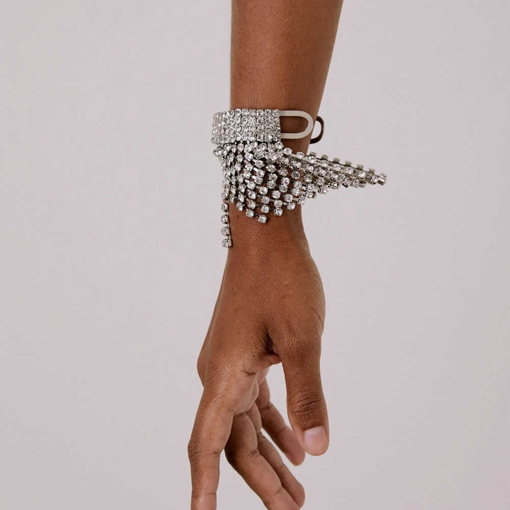 Charm Bracelets New product Full diamond tassel bracelet summer sexy beach ankle bracelet womens accessory Brelet H25220