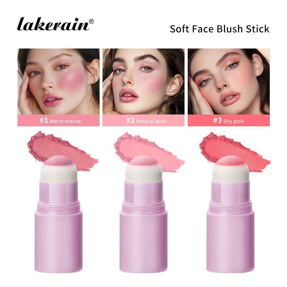 LAKERAIN 3 color purple tube matte natural makeup sponge head b stick waterproof color correction rouge bW250220