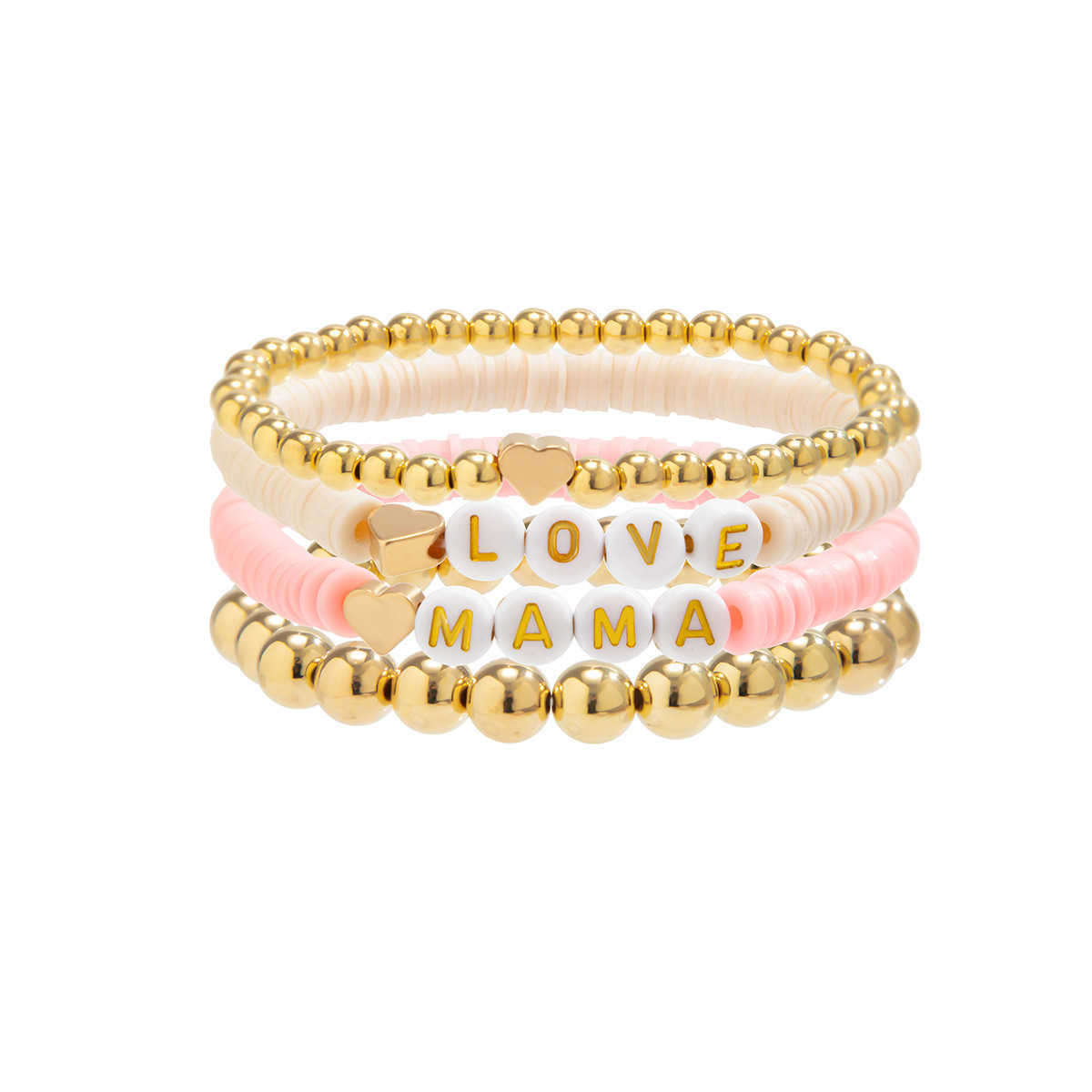 Charm Bracelets Mothers Day Letter Bracelet Set Versatile Gift Commemorative Mom Beaded Handmade for Women H25220 1 GYZZ