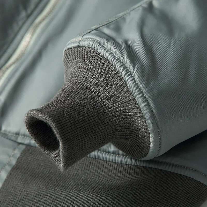 CEATI ZHAN-Bombardier Jacket for Men, Wool Flight Jacket, Cold Protection, Windshield, Winter