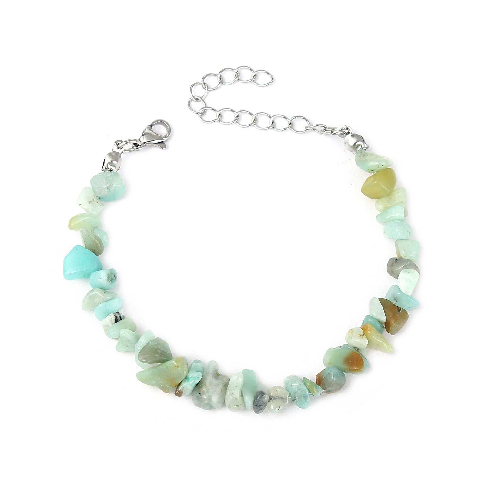 Charm Bracelets New hot selling accessories fashionable beach vacation style personalized and versatile crystal broken stone bracelet for women H25220