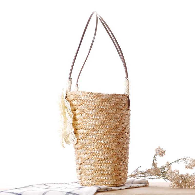 YoReAi Women Handbag Summer Beach Bag Rattan Woven Handmade Knitted Straw Large Capacity Totes Women Shoulder Bags Bohemia New Z250219