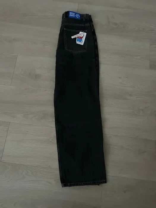 Hip Hop Polar Big Boy jeans Y2K Japanese Harajuku cartoon embroidery retro pocket jeans black pants womens wide leg Trouser X250220