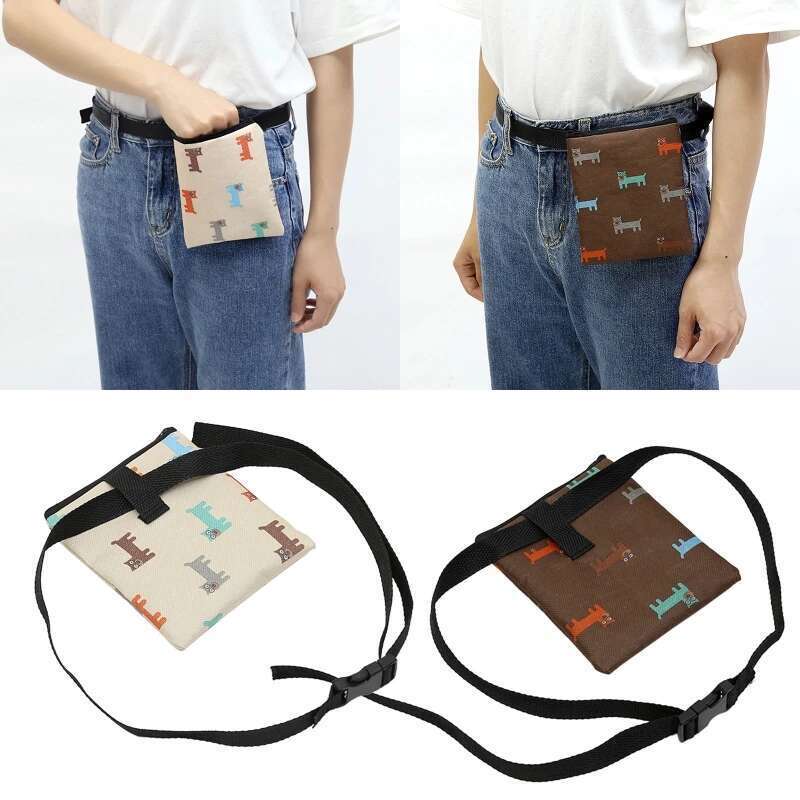 270F Treat Pouch Pet Training Hands-Free Snack Bag Holds Kibble, Poop Bags Dog Food Carrier with Waist Belt