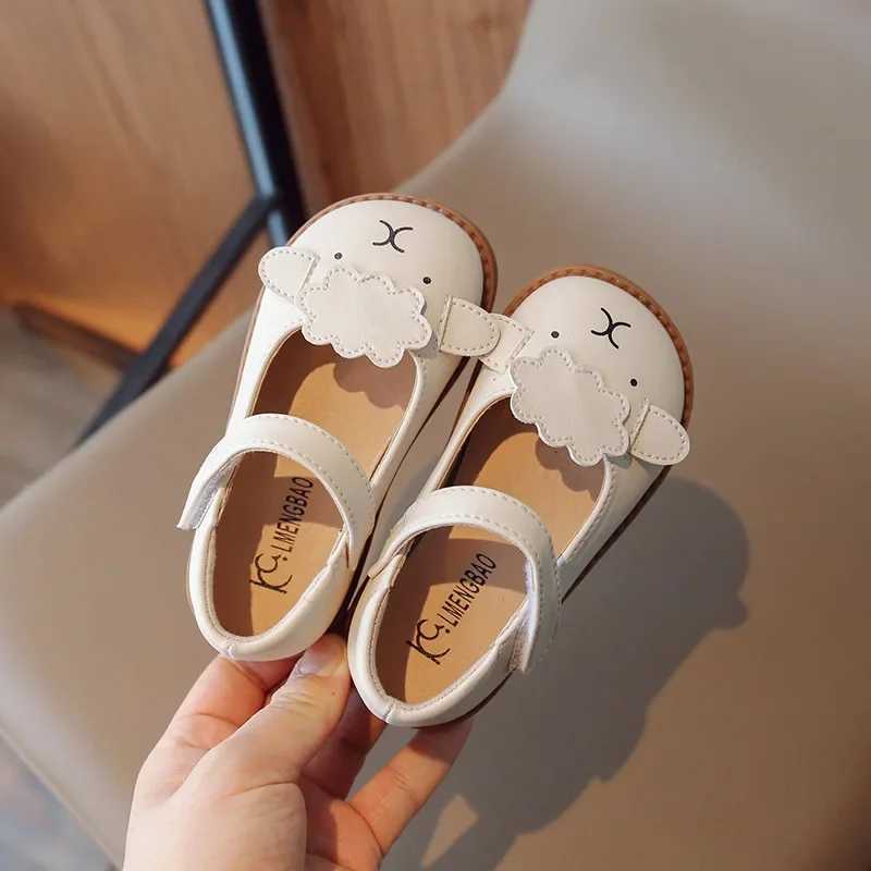 Girls princess shoes childrens sheep pattern PU leather shoes childrens soft soled comfortable Mary Jane school shoes G07174 X250220