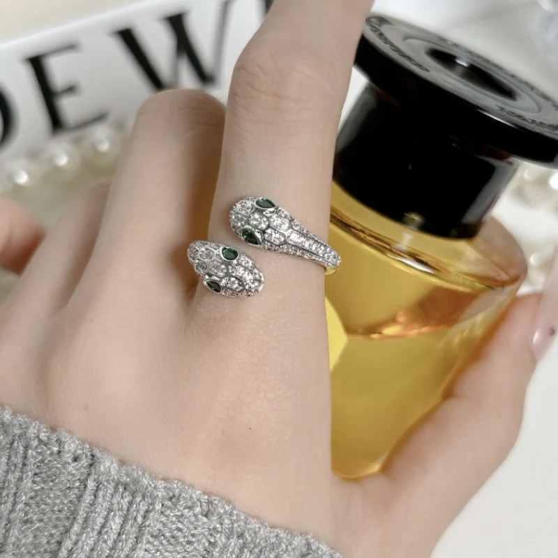 S925 Sterling Silver Adjustable Snake Rings For Women Jewelry Gift 250220