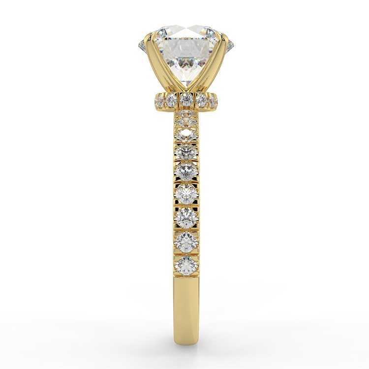 Moissanite 14K Gold Diamond Ring Big Gold Ring Jewelry Rings Engagement