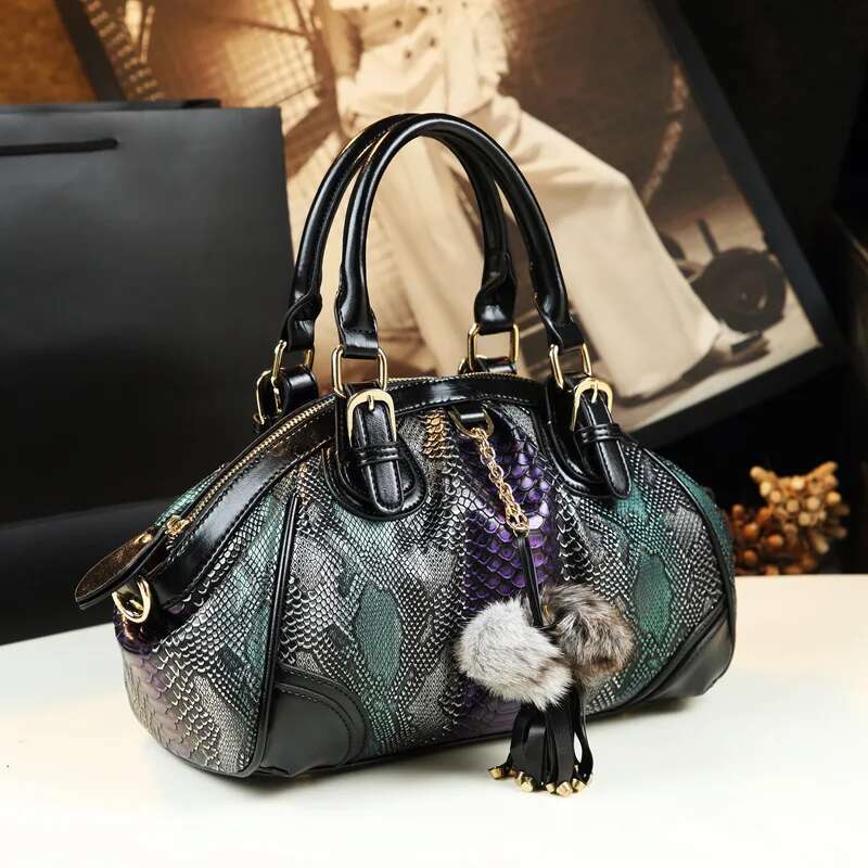 New Fashion Serpentine Women Handbags European Design Leather Ladies Shoulder Bags Female Girl Brand Crossbody Hobos Bag