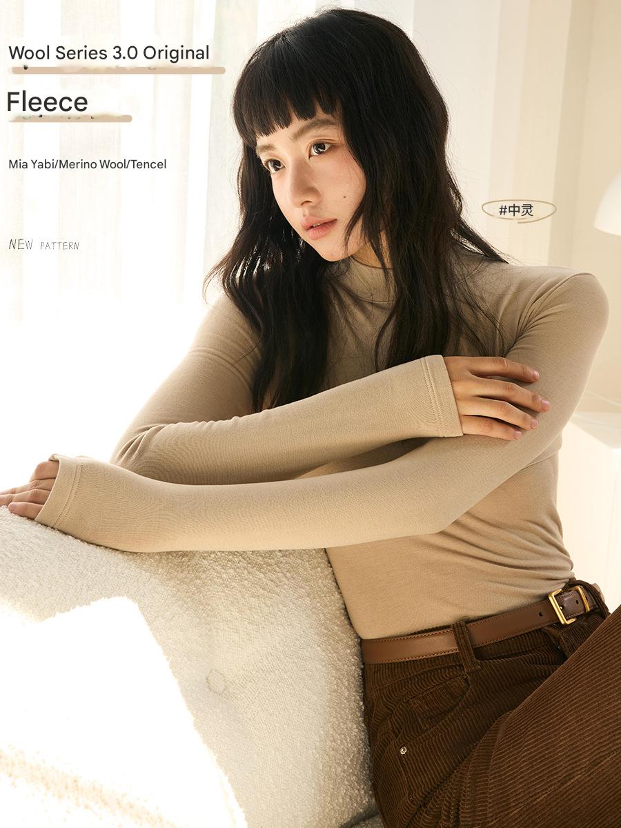 New semi-turtleneck bottoming shirt women's autumn and winter new wool warm knitted sweater high-end long-sleeved top