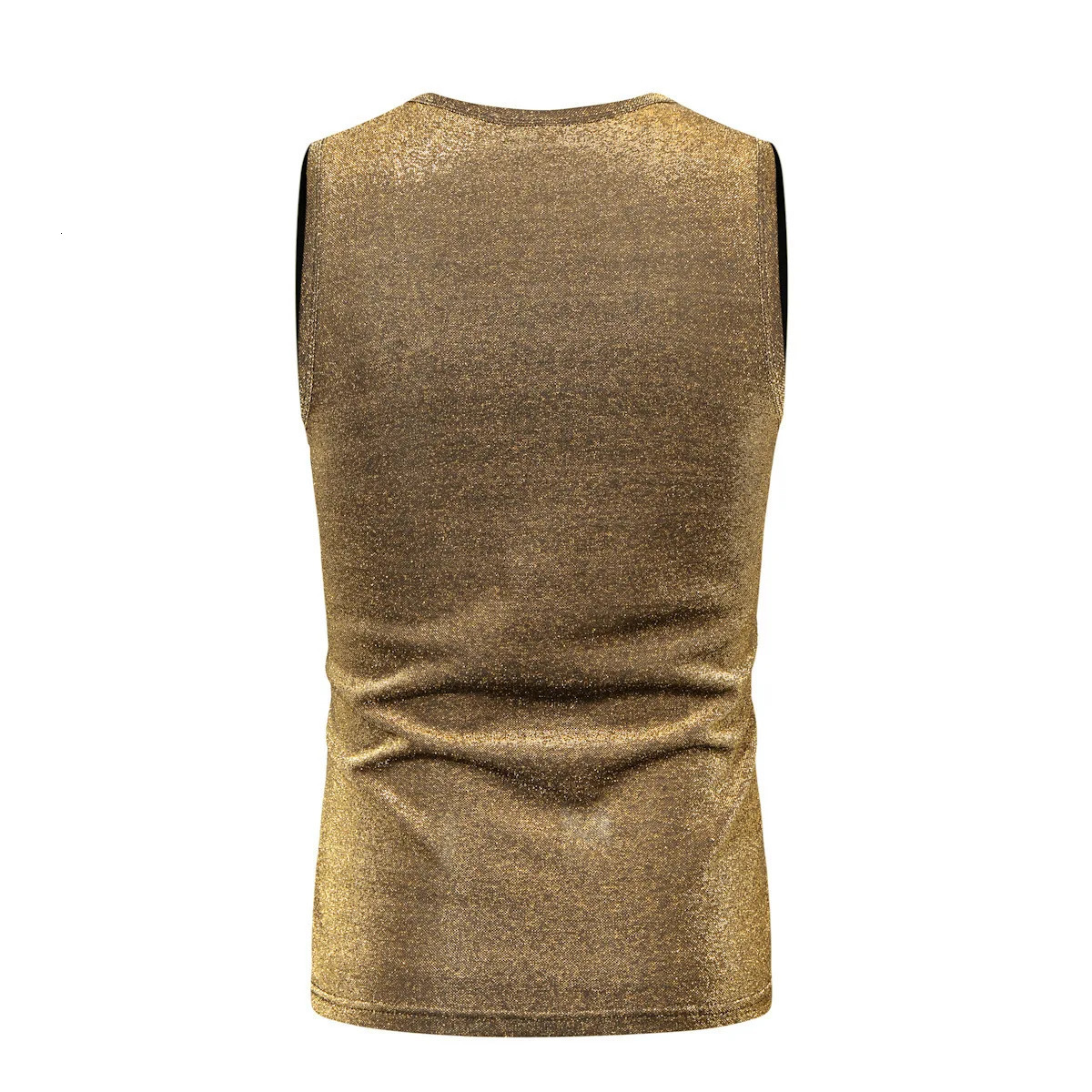 Wxw4124 summer sleeveless shiny Sihny vest mens gold silver purple street clothing hip-hop vest mens round neck T-shirt mens 250219