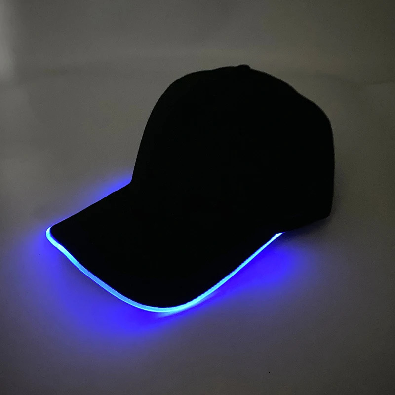 Fashion Glowing Baseball Cap LED Hiphop Hat Club Props Fluorescent Light Up DJ Music Supplies Costume 250218